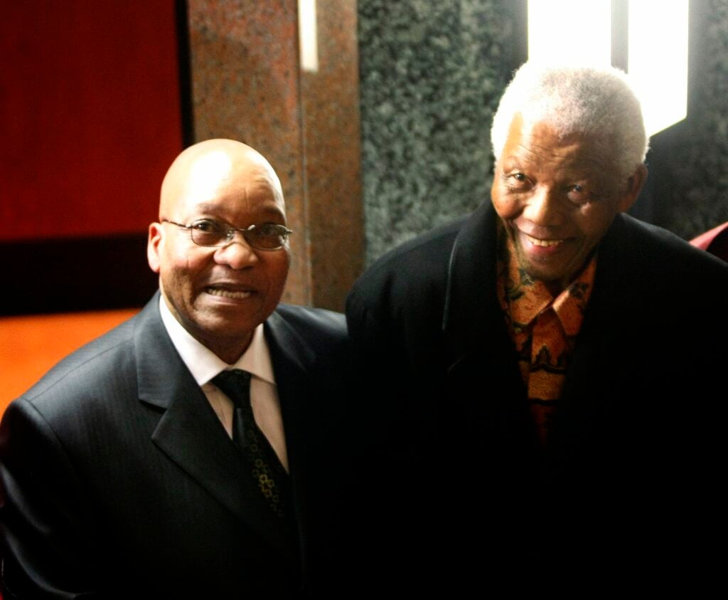 All Eyes Were On President Jacob Zuma As He Delivered His First State Of The Nation Address On Wednesday In Cape Town. Nelson Mandela Supported Jacob Zuma.