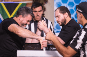 Muscles, momentum as national arm-wrestling champs dominate Klein Parys vineyards